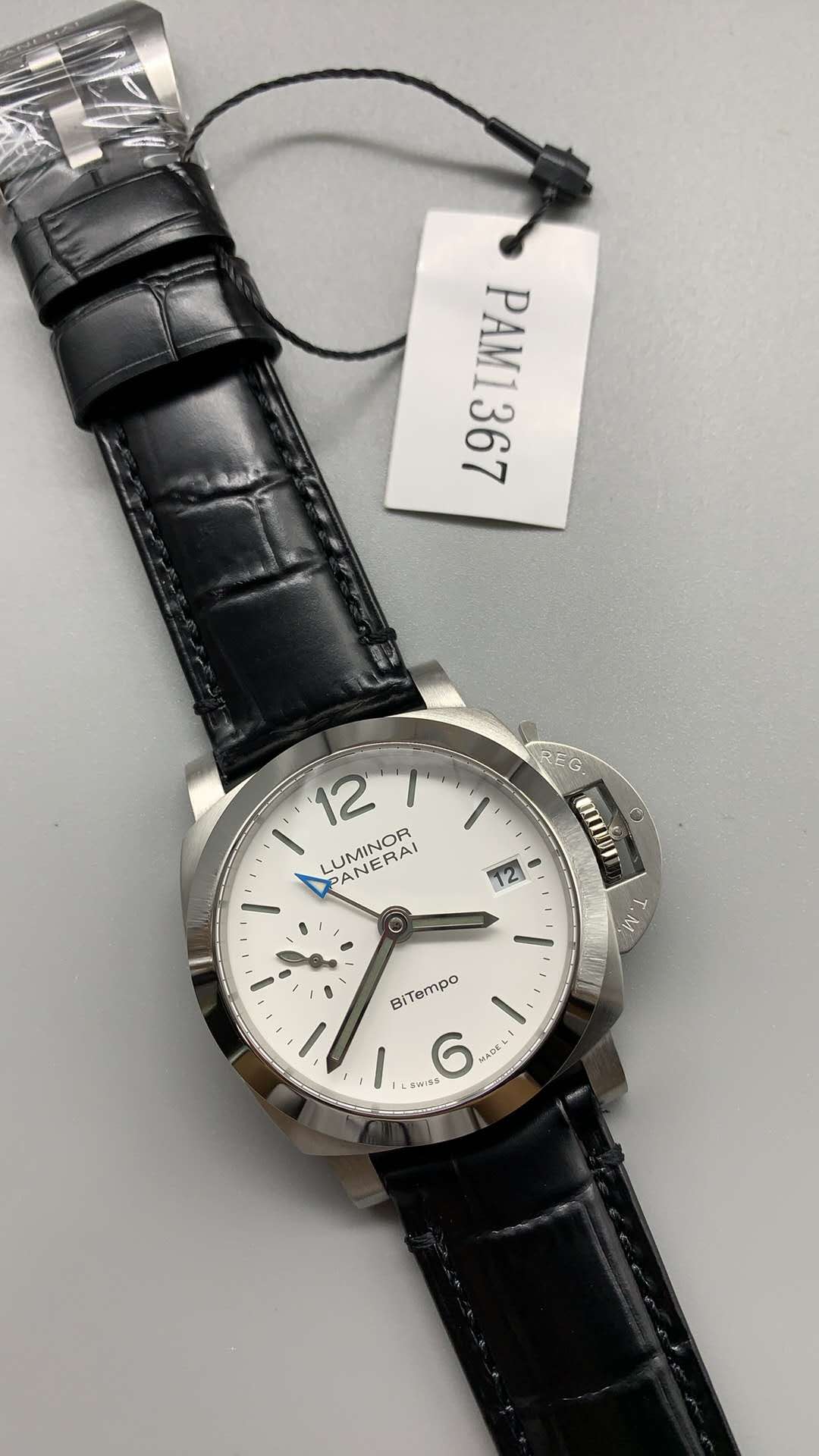 Replica PAM 1367 Panerai Luminor BiTempo 40mm White Dial Clone P.900 Movement - Image 2