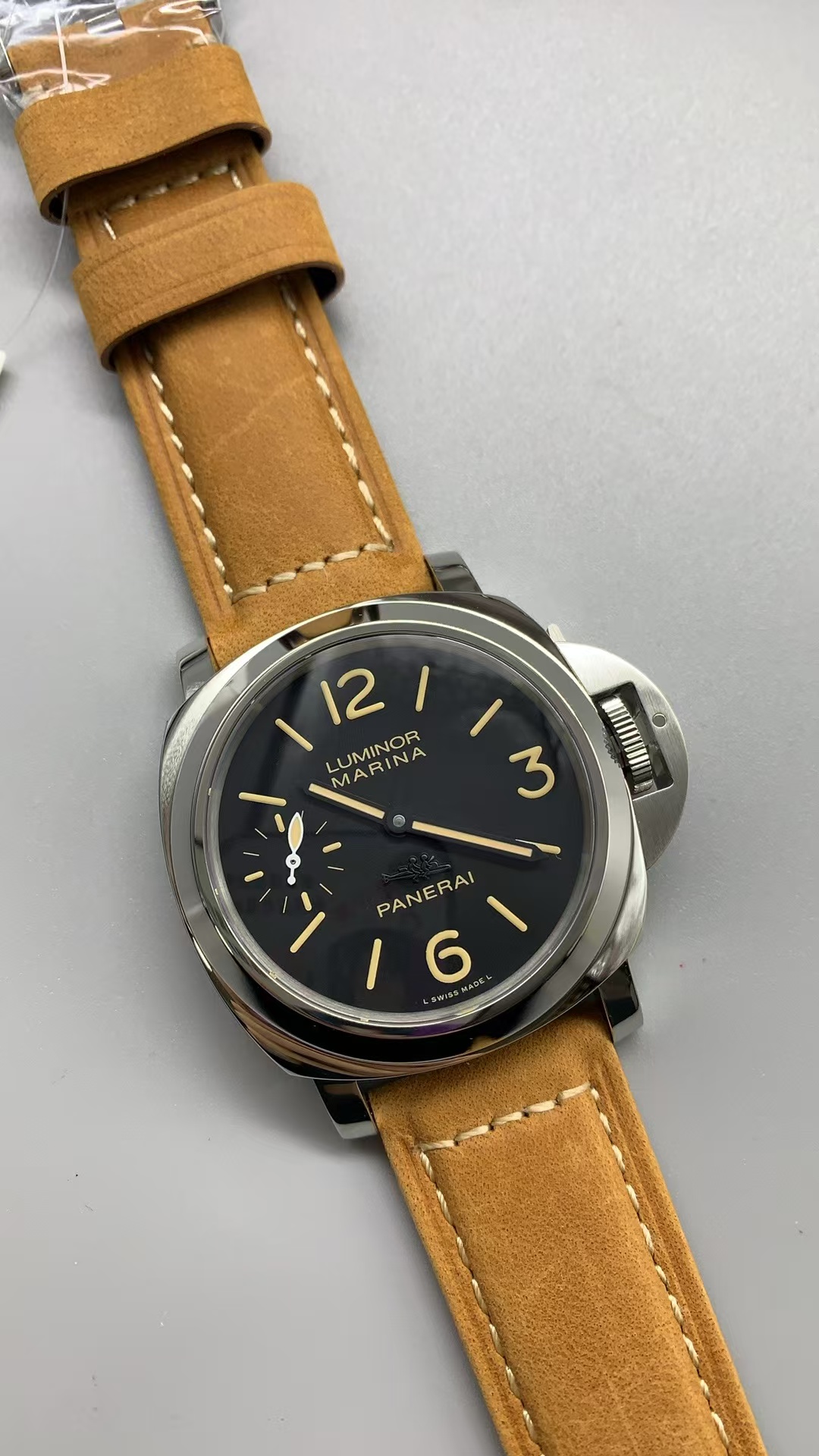 Replica PAM 416 Panerai Luminor Marina Beverly Hills Boutique Clone 6497 Movement Black Dial - Image 3